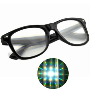 China Ultimate 3D Diffraction Glasses Prism Effect EDM Rainbow Rave Sunglasses factory