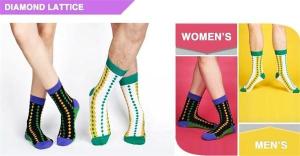 China British wind fancy noble plaid patterned design leisure OEM cotton dress socks for men factory