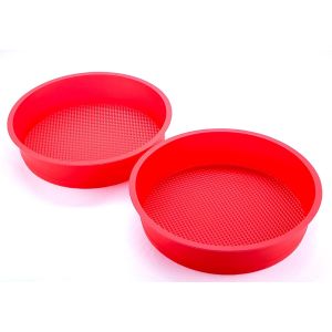 Custom OEM design round shape food grade FDA LFGB 9 Round Silicone Cake Mold Pan (9 round x 2 1/4 deep)