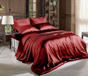 China Luxurious White Satin Flat Sheet Set with Hypoallergenic Fade Resistant Weave Machine Washable factory
