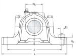 Durable Pillow Block Ball Bearing Split Plummber Block Housing SNL522
