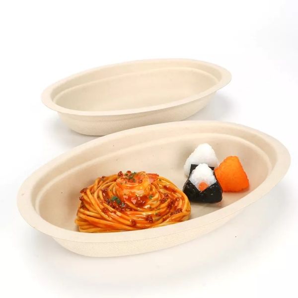 China Compostable Biodegradable Paper Plates Microwave Safe For Salad factory