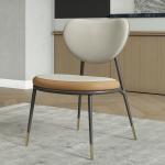 30kgs Ultra Modern Dining Chairs Metal Frame Microfiber Dining Chair