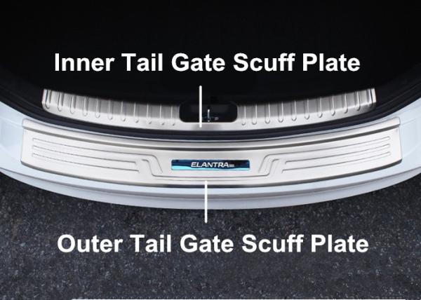 Stainless Steel Illuminated Door Sills Tail Gate Scuff Plate For Hyundai Elantra