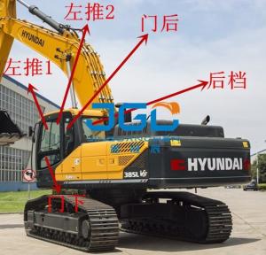 China R385 275 305 275 485 350LVS Skylight Windshields Of The Front And Rear Left Doors Of The Excavator factory