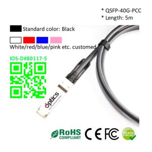 IOS-D#80117-5, IQSFP-40G-DAC5M, 40G QSFP+ To QSFP+ DAC(Direct Attach Cable)