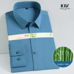 Men's Black Non Iron 100% Cotton Dress Shirt with Neck Liner Protection Stain