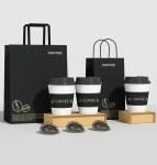 Custom Printed Coffee Takeaway Packaging Kraft Paper Food Bags with Luxury