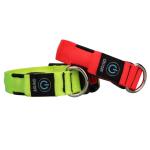 C906 Wholesale Usb Rechargeable Led Nylon Webbing Silicone Dog Collar