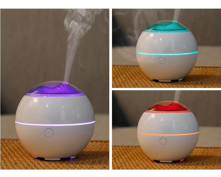100ML Plastic Aroma Diffuser 7 Color Lights Portable Mini USB Mountain View Diffuser