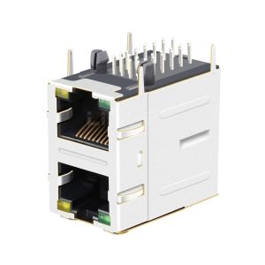 LPJM17061ABNL 2.5G Base-T 2X1 Port Magnetic RJ45 Female Connector With Green