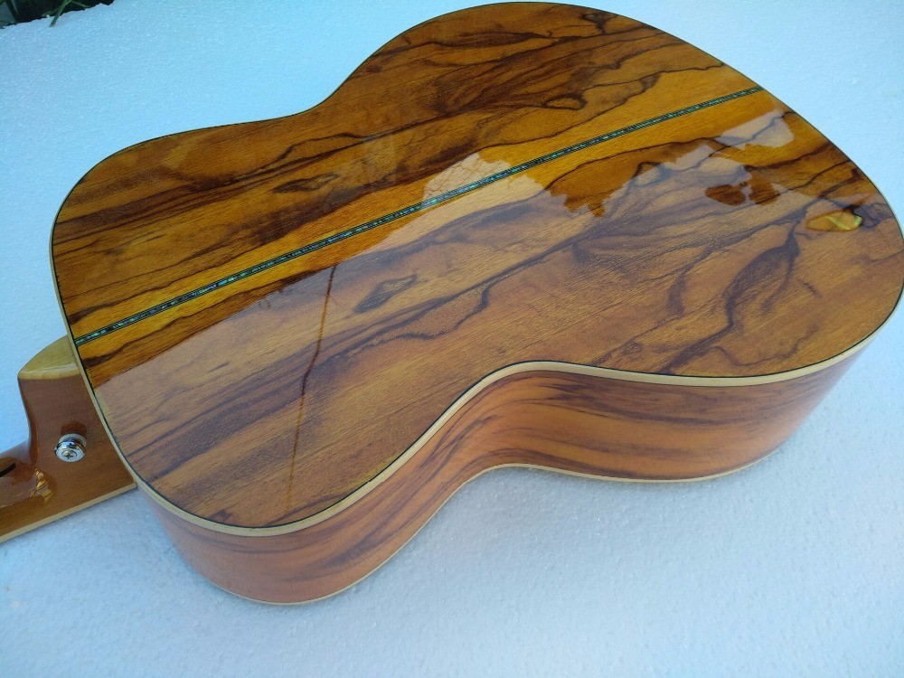 AAA quality new custom guitars OM body african sanders wood solid acoustic electric guitar