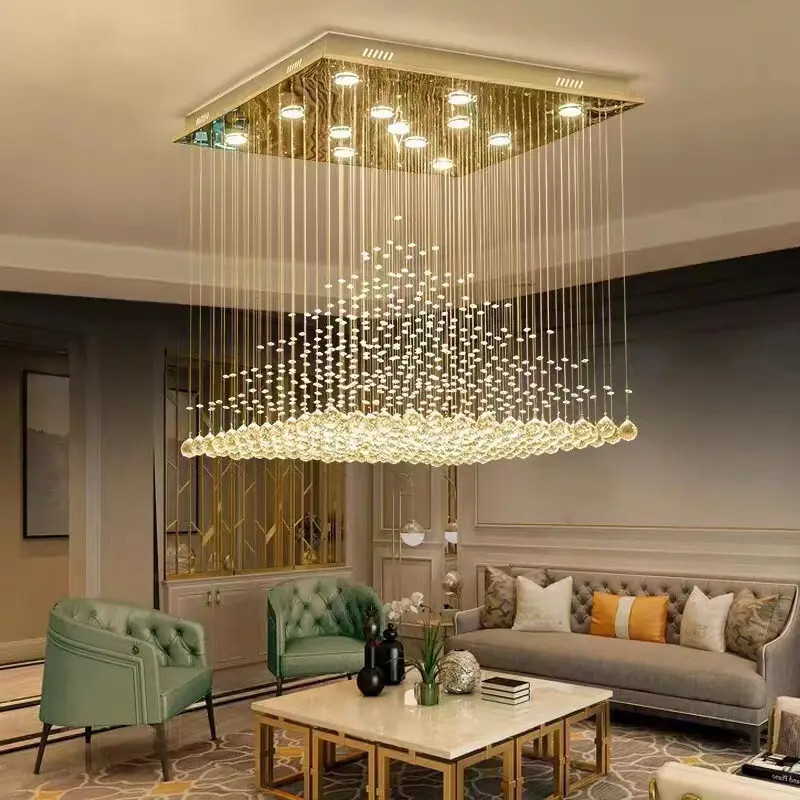 Hardwired Contemporary Crystal Chandelier Ceiling Light 82-265 Volts