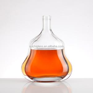 China 350ml 500ml 750ml Super Flint Glass Brandy Bottle With Cap Custom Make for Benefit factory