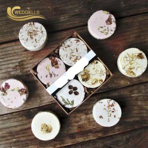 China Vegan Natural Aromatherapy Shower Steamers With Dried Flowers FDA 30g factory