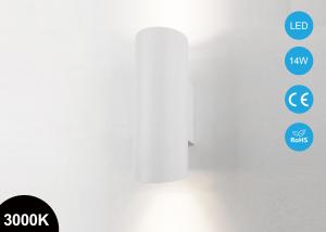 China 14W IP54 Outdoor Up And Down Wall Lighting 2*7W Cylinder Aluminum Material 3000K 24 DEGREE factory
