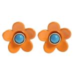 OEM ODM Flower Enamel Earrings 5g/Pair Colorful For Women