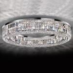 Square Round K9 Crystal Flush Mount High Ceilings Chandeliers ODM