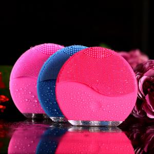 China Handy Natural Silicone Electric Facial Cleanser Face Cleaning Toning Device Face Cleanser And Massager Pore Cleansing factory