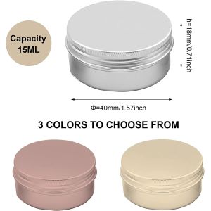 Customized Empty Aluminum Jar With Screw Lid 20g 30g 50g 60g 80g 100g 150g 200g