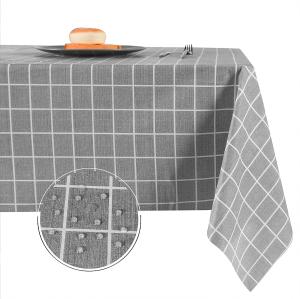 China Gray Plaid Plastic Coffee Table Cloth Cover Disposable Table Cloths That Look Real factory