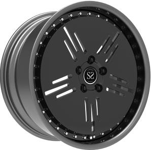 China forged 2-piece car deep dish forged aluminum alloy wheel 5x130 For Benz G63 factory