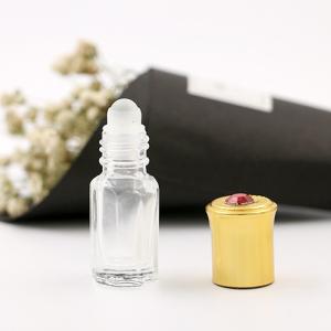China 3 ml small glass perfume Roll-On Bottles factory