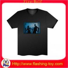 China Led shoe light For 100% Cotton Flashing T-Shirt, Hip Hop T-Shirt HL-B5124 factory
