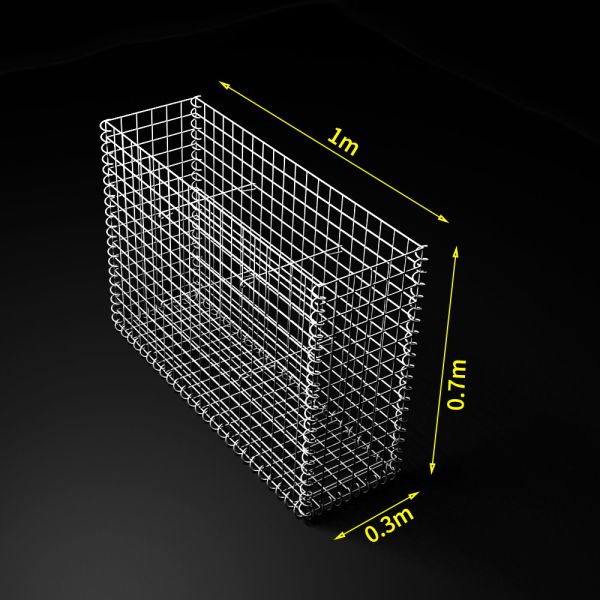 China 75x75mm Galvanised Stone Cage Welded Mesh Gabion Box factory
