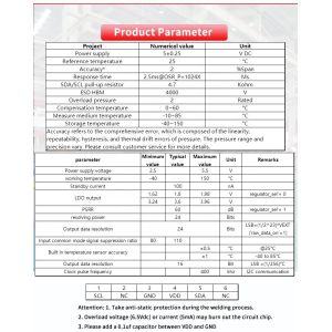 UBPM-01 Positive And Negative Pressure Digital IIC Gases Pressure Sensor Module