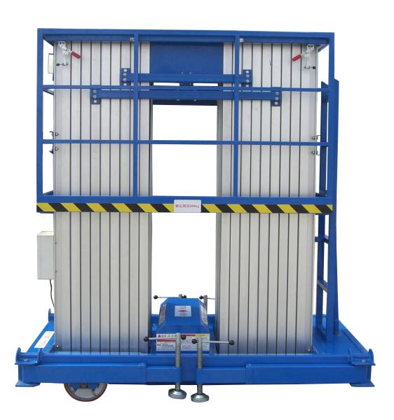 Quadruple Mast Insulated 10m Aerial Work Platform 300Kg with Rigid Aluminum