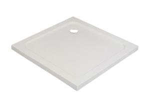 China 5cm Thick High Gloss White Acrylic Square Shower Base with Anti Slip Texture factory