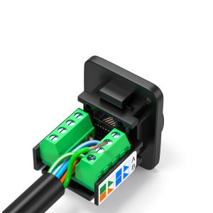 RJ45 Network Ethernet Socket D Type Module RJ45 Female Adapter to 8-pin