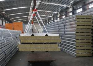 China Energy Saving 50mm 100mm Rock Wool Sandwich Roof Panel factory