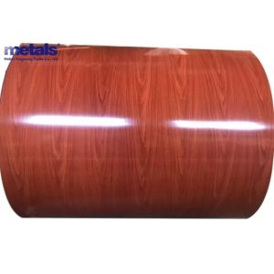 Prepainted Galvalume PPGI Steel Coils Wood Grain Pattern 1.0mmx914mm