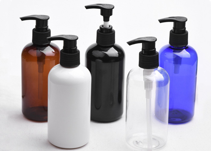 250ml clear amber black Cosmetic Plastic Lotion Bottle For skincare product