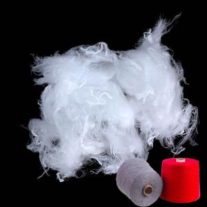 China White Color Fabric Type Staple Fiber High Strength For Spinning factory