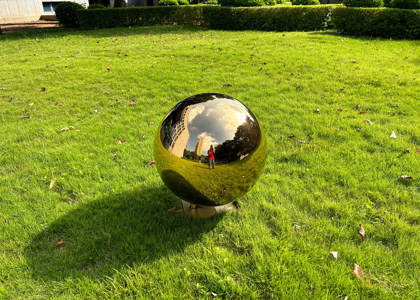 Polished Stainless Steel Balls Sculpture For Garden Or Home Decoration