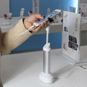China COMER counter display phone display security stand for exhibitions with internal cable factory