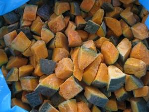 China Frozen Steamed Sweet Pumpkin Dices unpeeled, size 2.5 * 2.5 mm factory