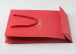 Gold Foil Hot Stamping Gift Packing Bags Multi Color Cotton Rope Handles