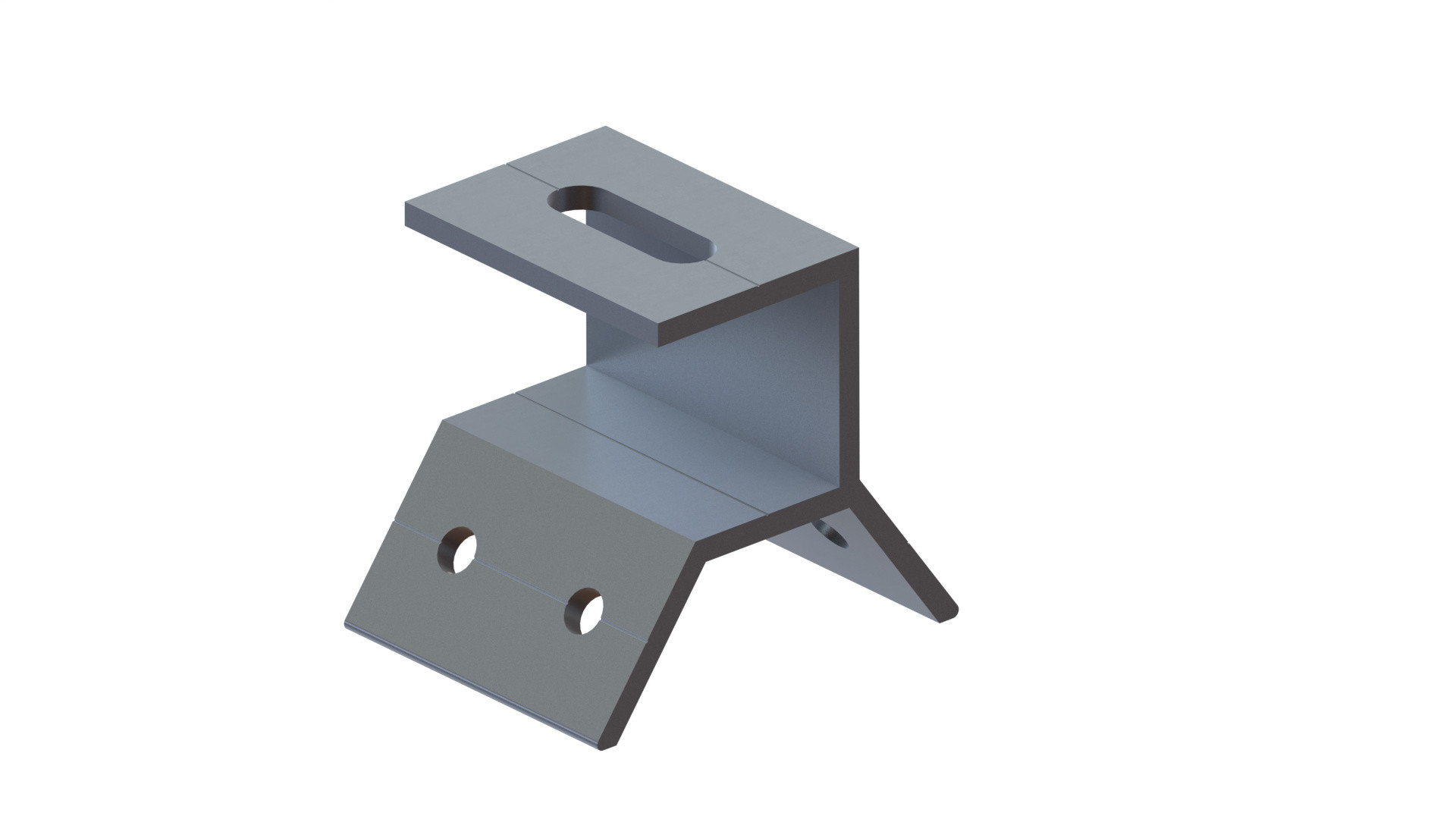 Trapezoid Aluminum Solar Panel Metal Roof Clamps Frameless Racking
