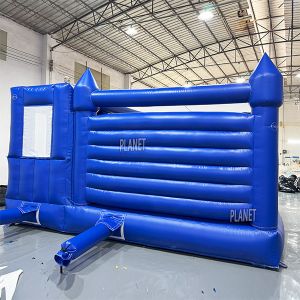 Customized Event Jumping Bouncy Castle Commercial Blue Bounce House With Ball