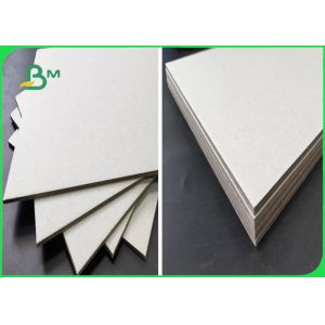 China 800GSM Recycled Pulp Chipboard Uncoated All Grey With ISO For Binder Cover on sale
