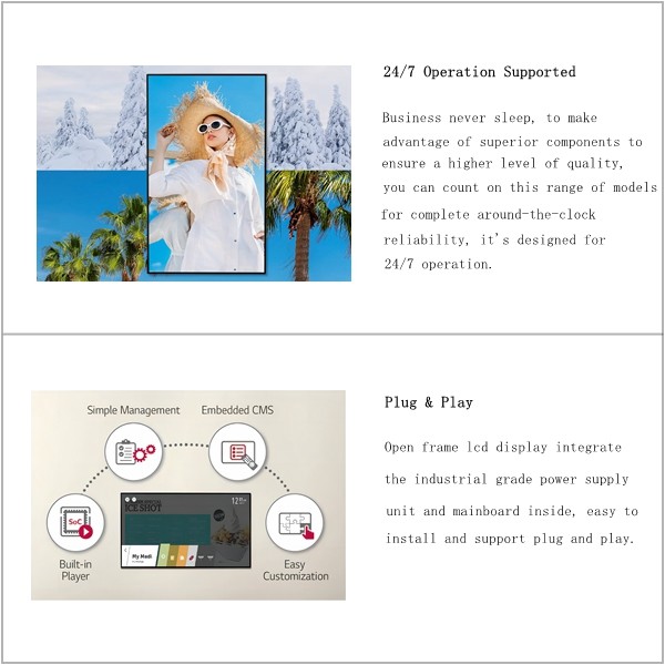 Panel Lcd 32 Inch Open Frame Touch Screen Display 3000nits
