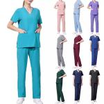 180gsm-220gsm Polyester Cotton Scrubs Medical Uniform Scrubs For Doctors Nurse