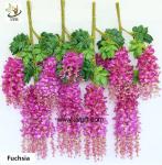 UVG 110cm faux floral arrangements long shoot wisteria silk flowers for wedding