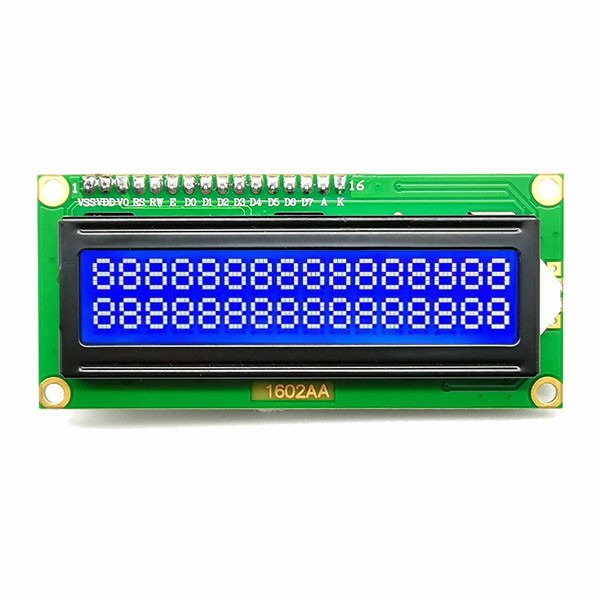 16x2 1602 Character LCD Display Blue 8bit Mpu Parallel 5V Small Alphanumeric
