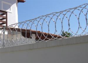 China Iron + Zinc Cross Type Concertina Flat Wrap Razor Wire 900mm BTO 22 Series factory