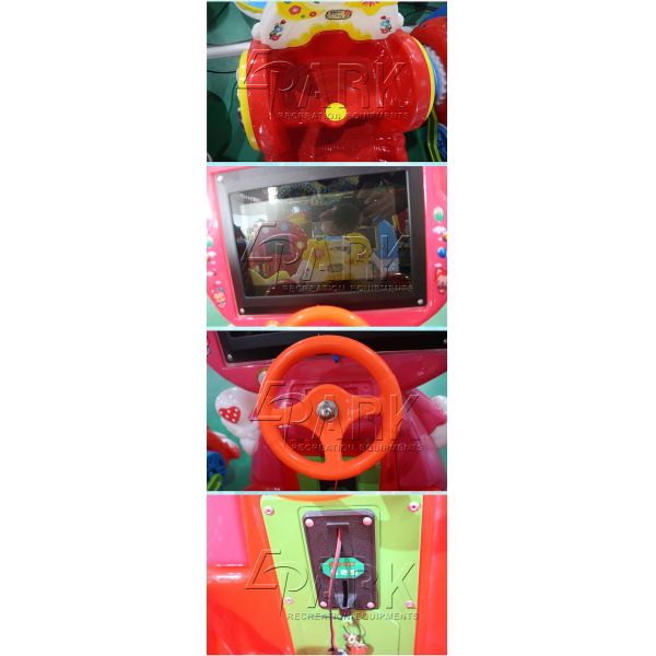 Red Color Baby Cat Kiddy Ride Machine / Amusement Game Machine